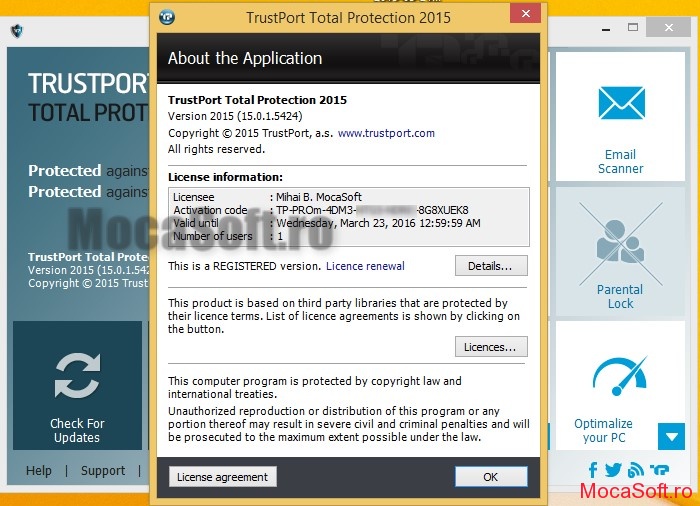 TrustPort Total Protection 2015 – Descarca Gratuit Cu Licenta Pentru 1 An