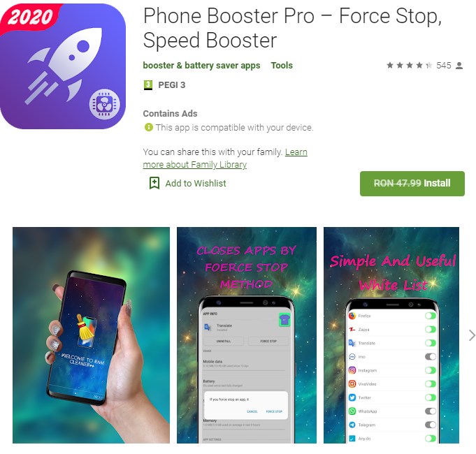 Phone Booster Pro – Force Stop, Speed Booster