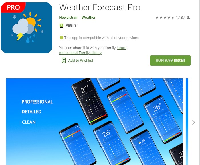 Weather Forecast Pro Paid Android App