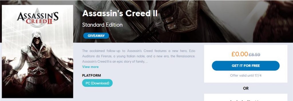 Assassins Creed 2 Gratis