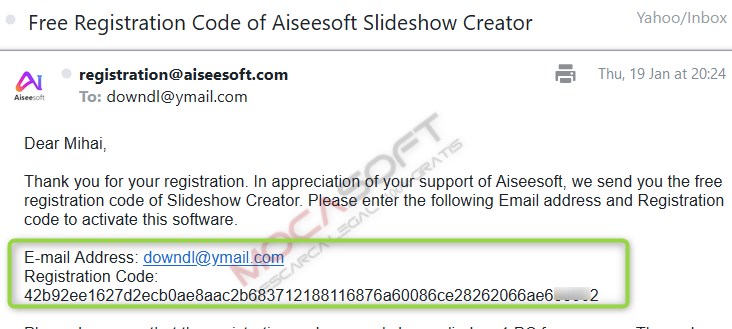 Aiseesoft Slideshow Creator Serial key